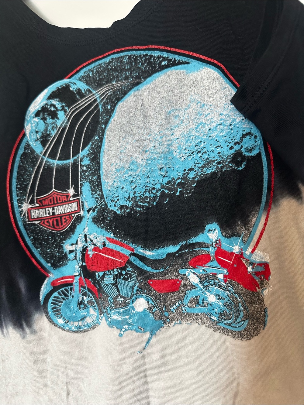 Harley-Davidson Black Red Blue Motorcycle Graphic Tank